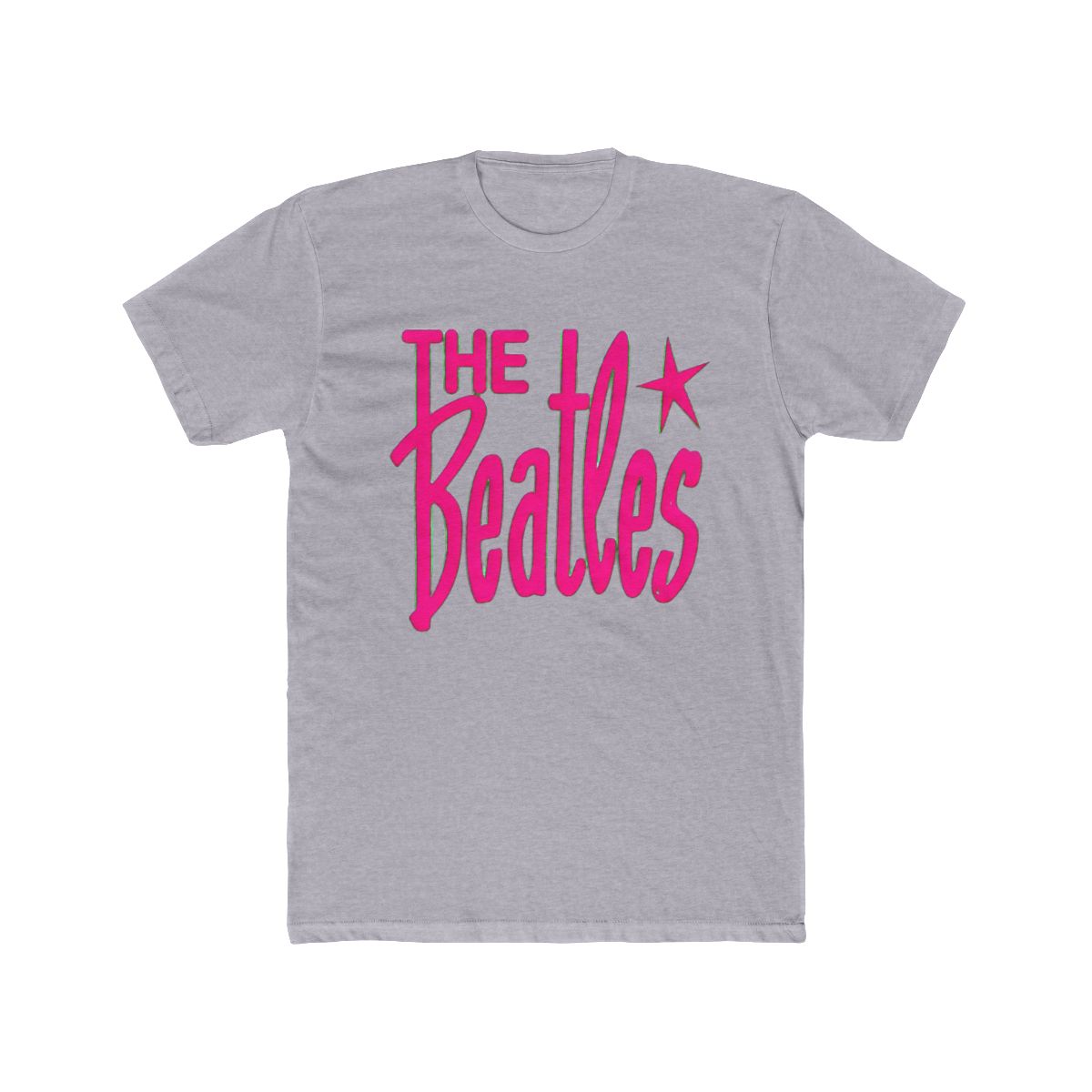 Vintage Beatles Merch The Beatles Retro Logo Neon Pink T Shirt The Beatles Graphic T-Shirts - alternate angle 4, merchandise